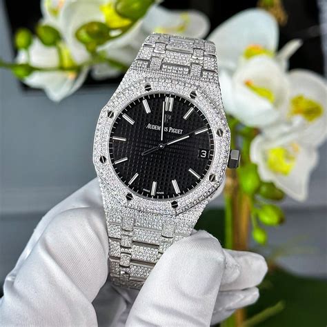 audemars piguet diamond encrusted|Audemars Piguet watch with diamonds.